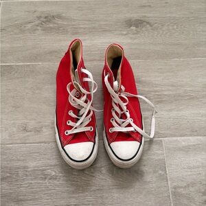 Converse Red and White Classic Canvas Sneakers
